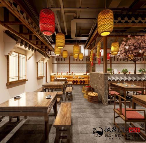 宁夏湘菜特色餐厅设计方案鉴赏|宁夏宁夏餐厅装修公司推荐