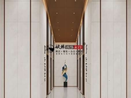 宁夏装修公司推荐|宁夏翰景地产办公楼公区装修设计以专业破圈